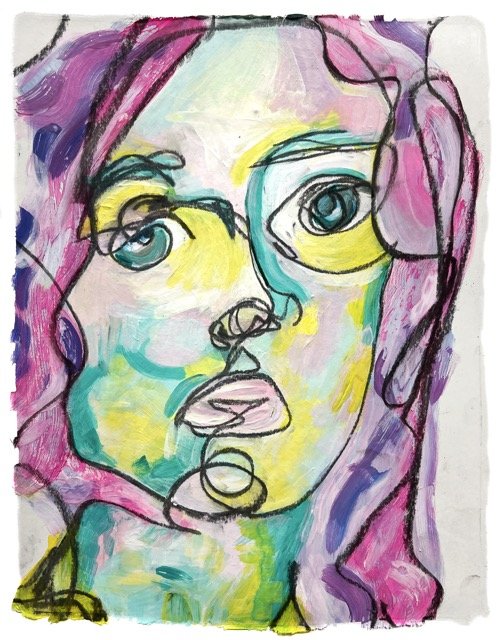 Ainsley Miller Blind Contour Self Portrait Hm Medium